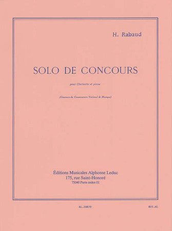 Rabaud Solo De Concours Op 10