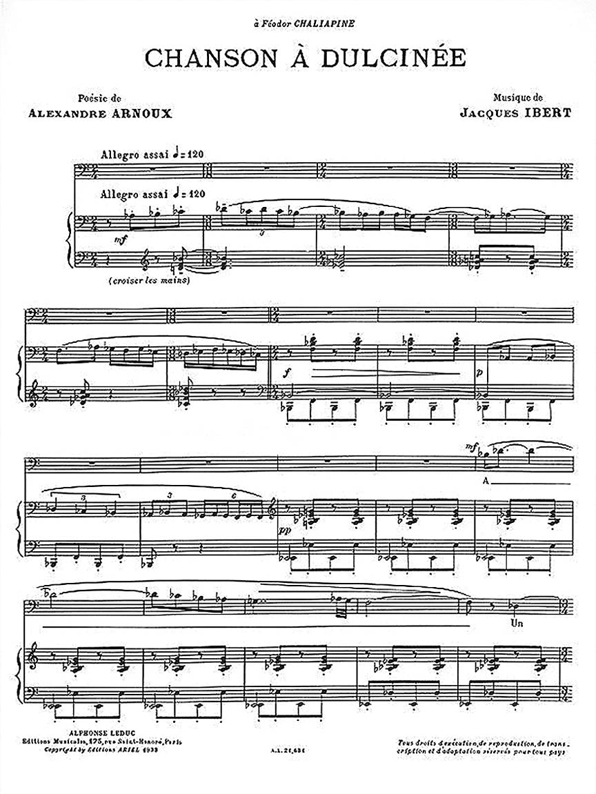 Chansons De Don Quichotte No. 2 - Chanson A Dulcinee