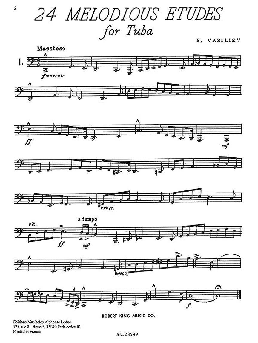 Vasiliev 24 Melodious Etudes (tuba)