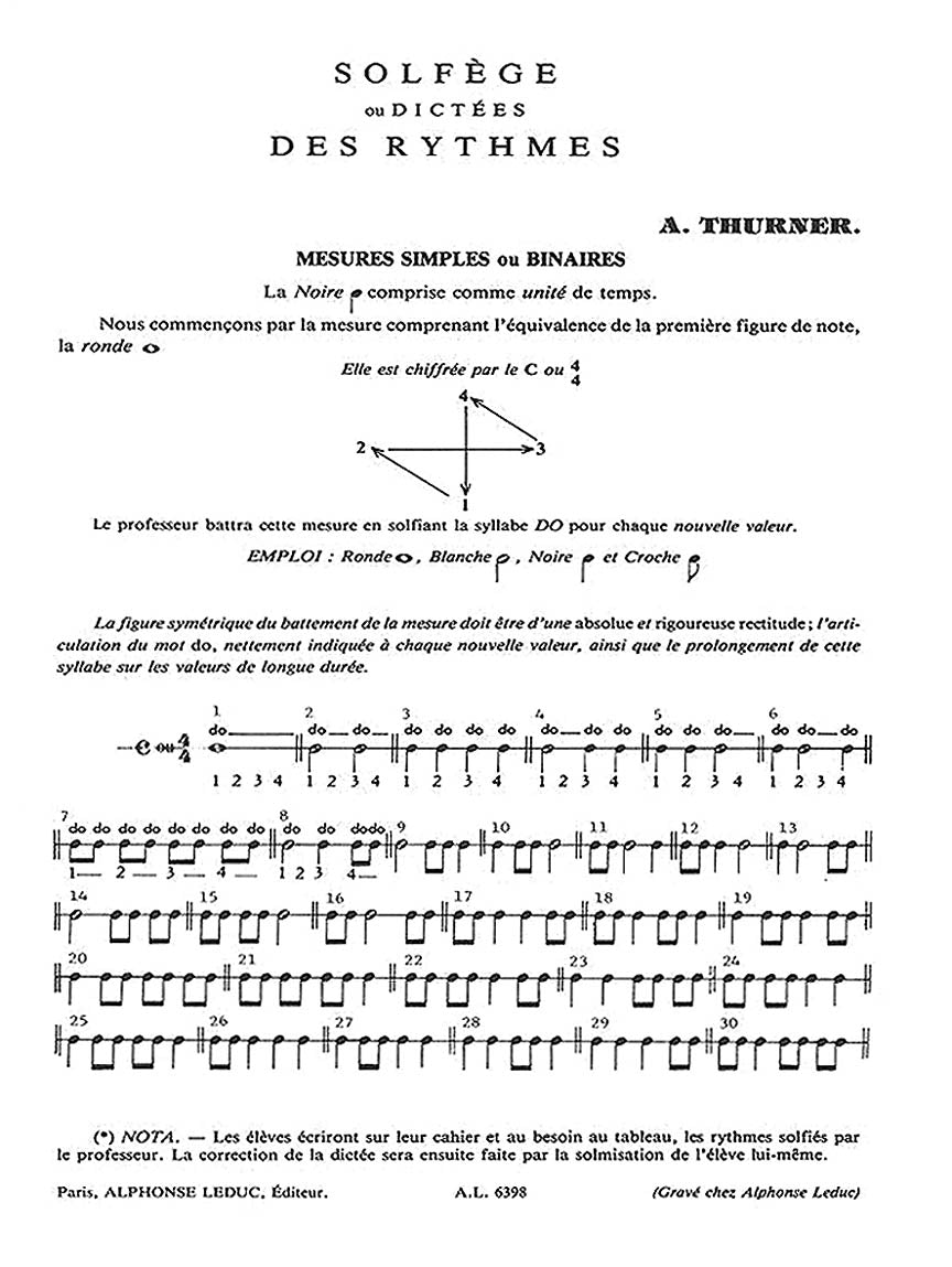 Dandelot Solfege Ou Dictees Des Rythmes