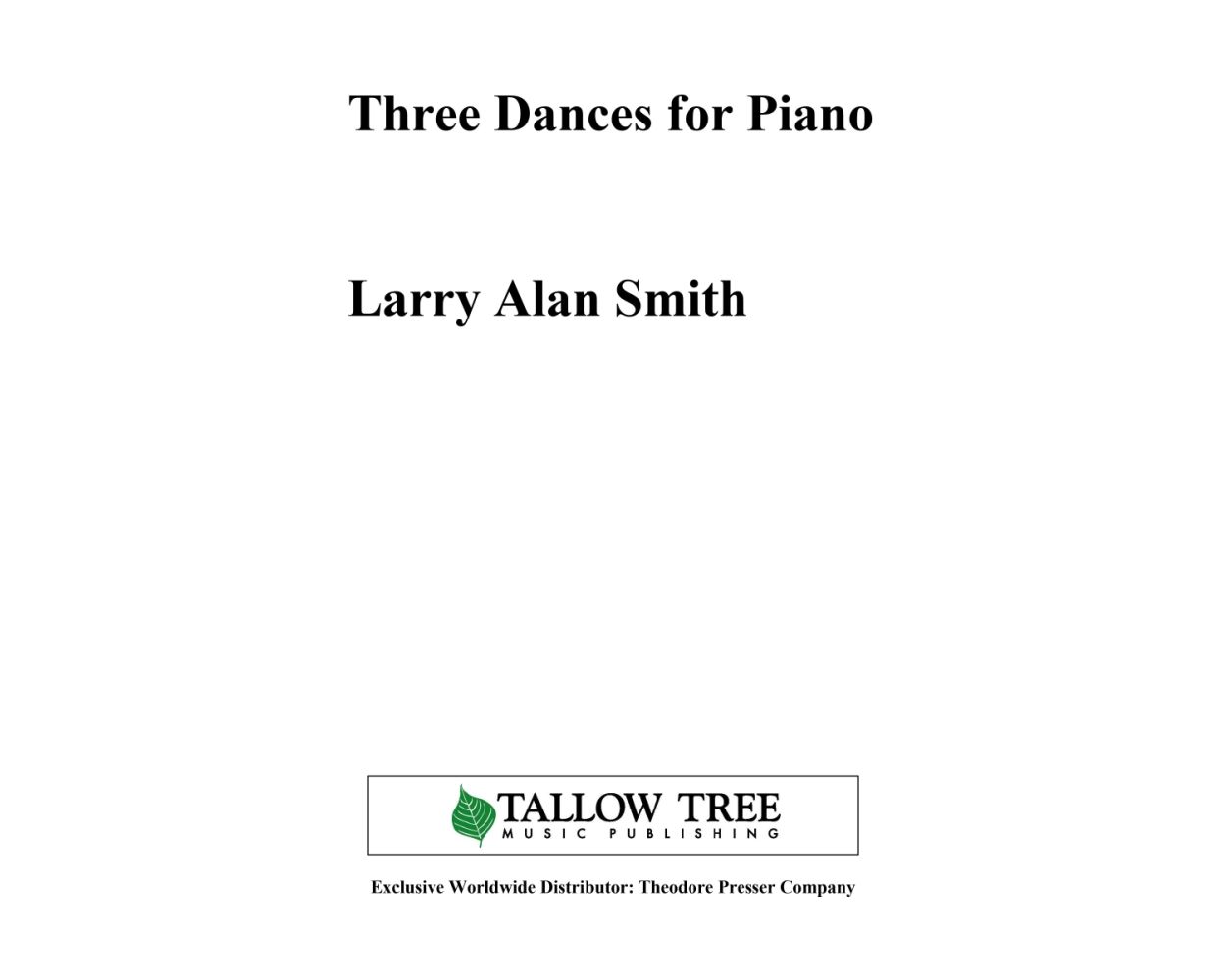 Smith: Three Dances for Piano