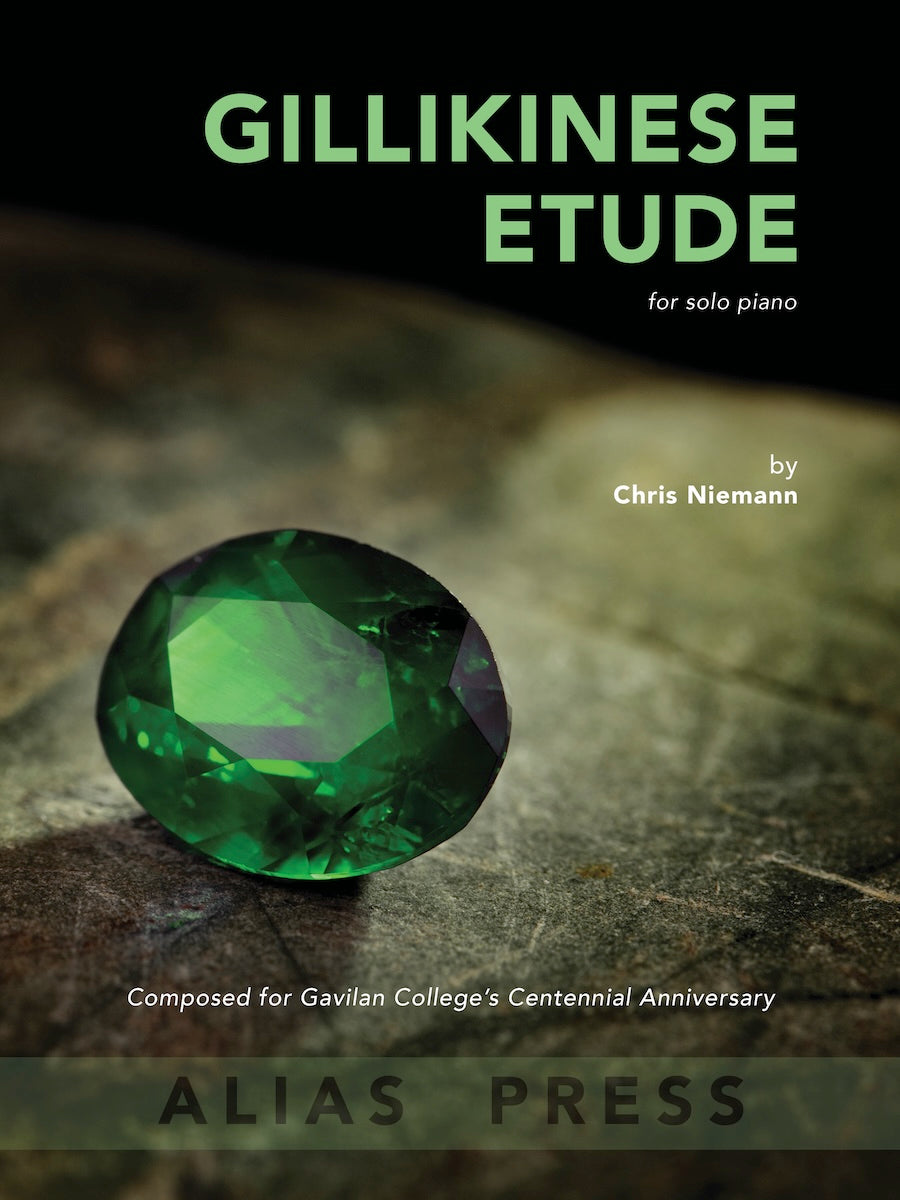 Cover of Niemann: Gillikinese Etude for solo piano, Alias Press 490-01196