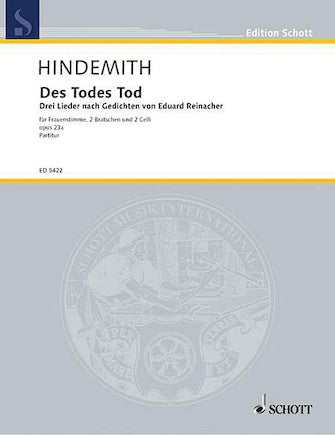 Hindemith Des Todes Tod, Op. 23a Full Score