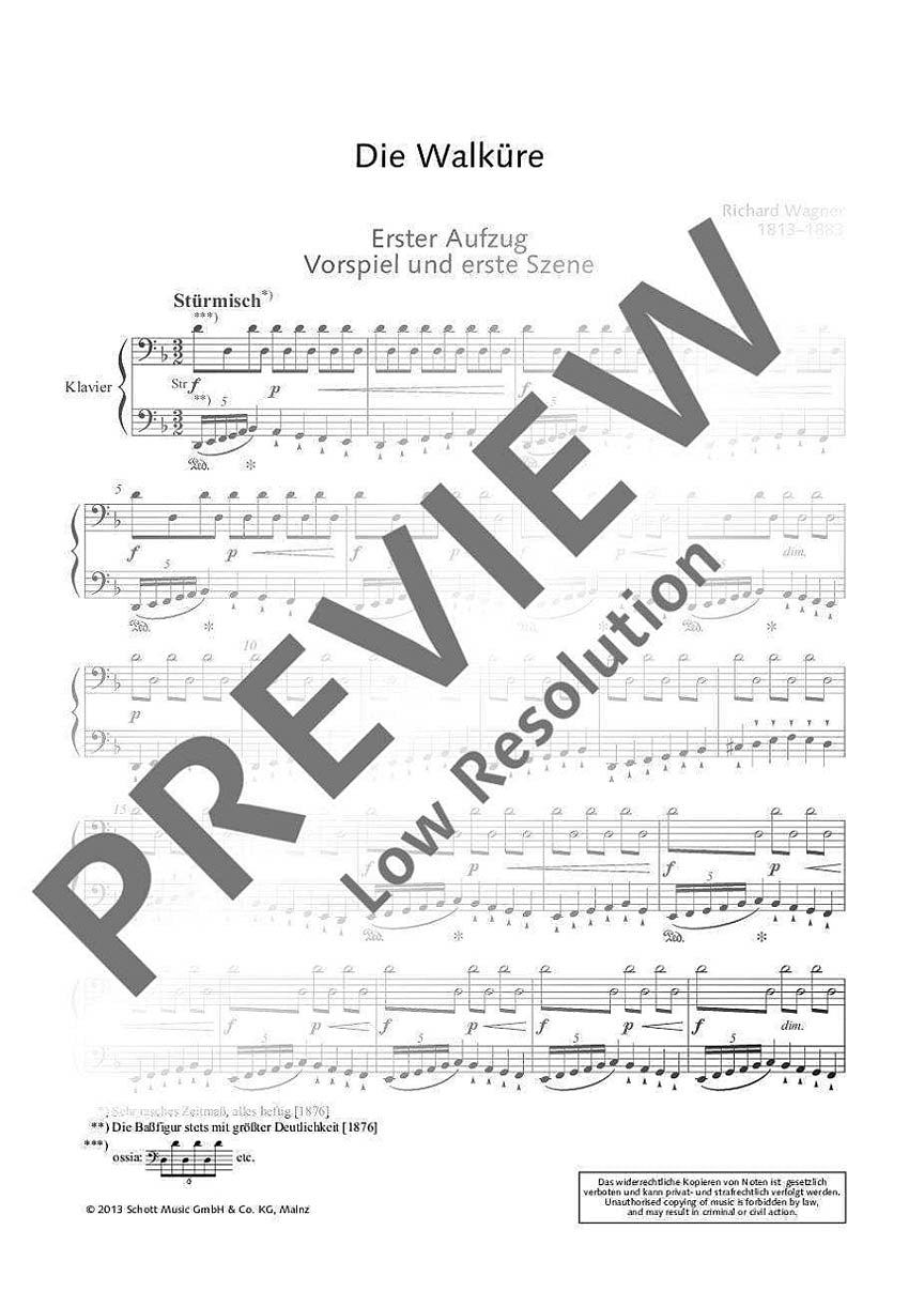 Wagner Die Walküre, Die WWV 86 B - Vocal Score Based on the Complete Edition Softcover