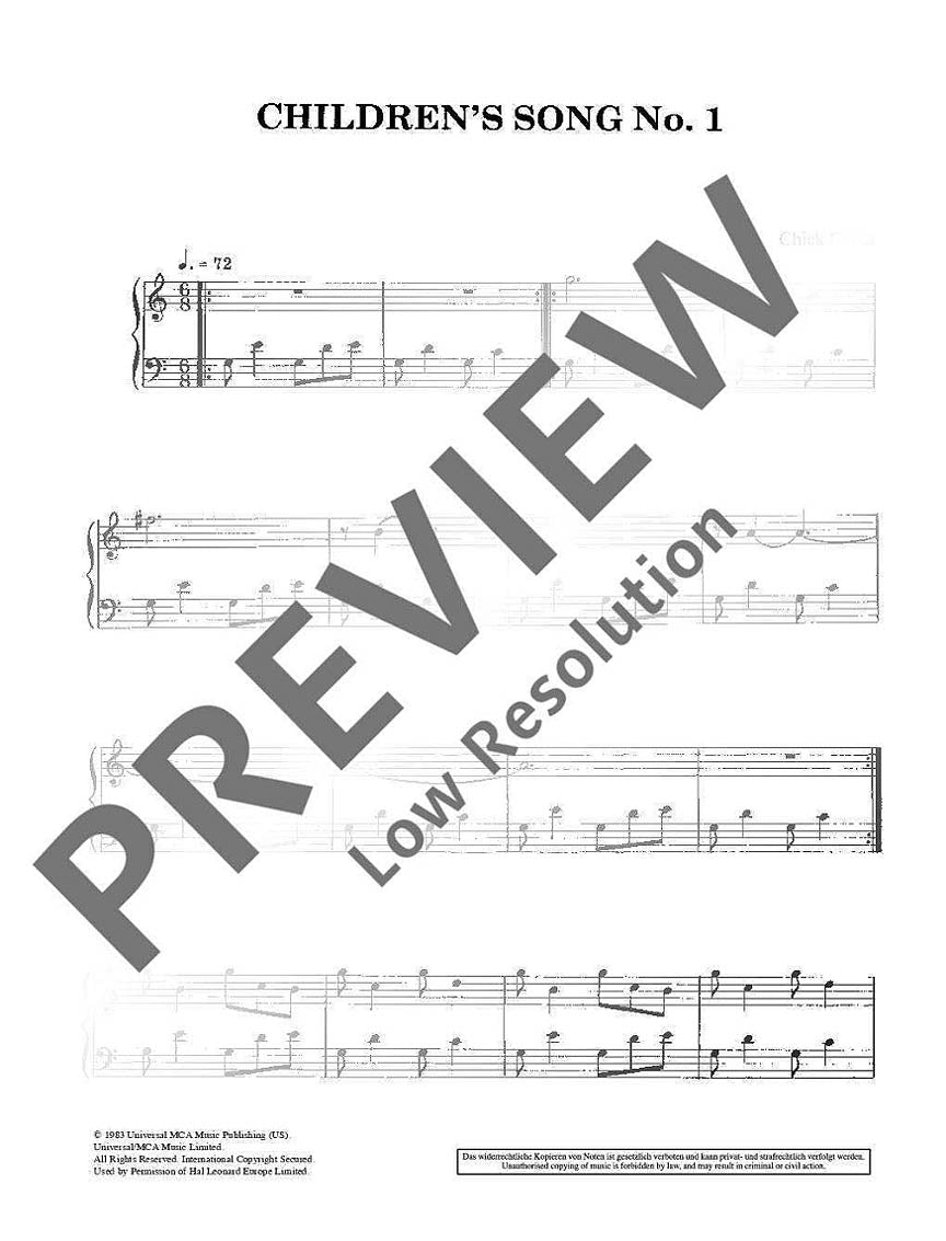 Chick Corea Children's Songs - Piano Solo