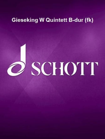 Gieseking Wind Quintet B major