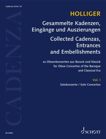 Holliger Vol I: Solo C Collected Cadenzas, Embellishments and Arrangements