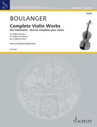 Boulanger Complete Violin Works Violin and Piano