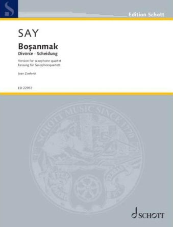 Say Bosanmak Op. 29a Saxophone Quartet