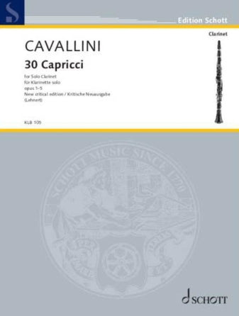 Cavallini 30 Capricci for Clarinet Solo