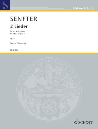 Senfter: 2 Lieder Op. 53 Alto Voice and Piano