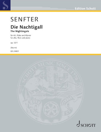 Senftner: Die Nachtigall (The Nightingale) Op. 53/1 Version for Alto, Flute, and Piano