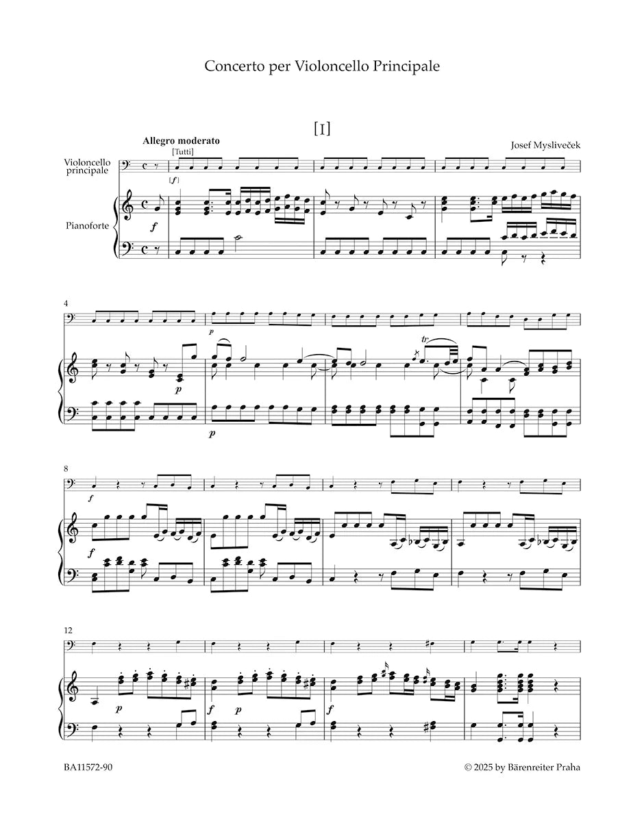 Mysliveček: Cello Concerto in C Major