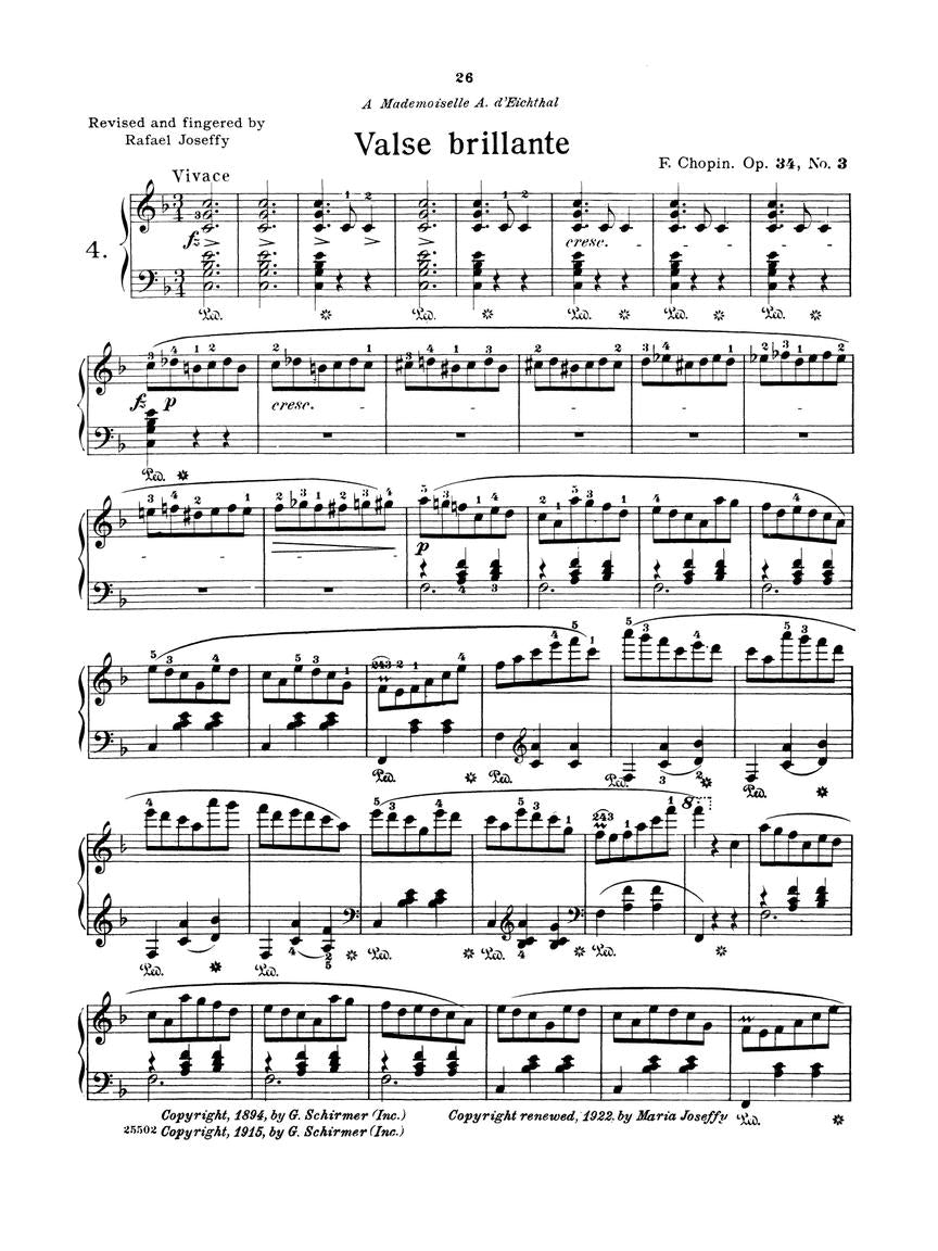 Chopin Waltzes Piano Solo