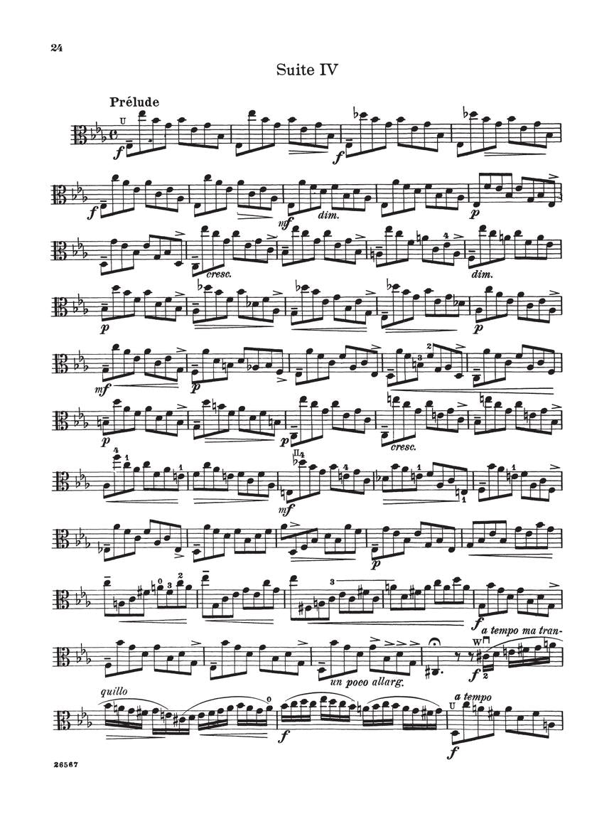 Bach 6 Suites Viola Solo