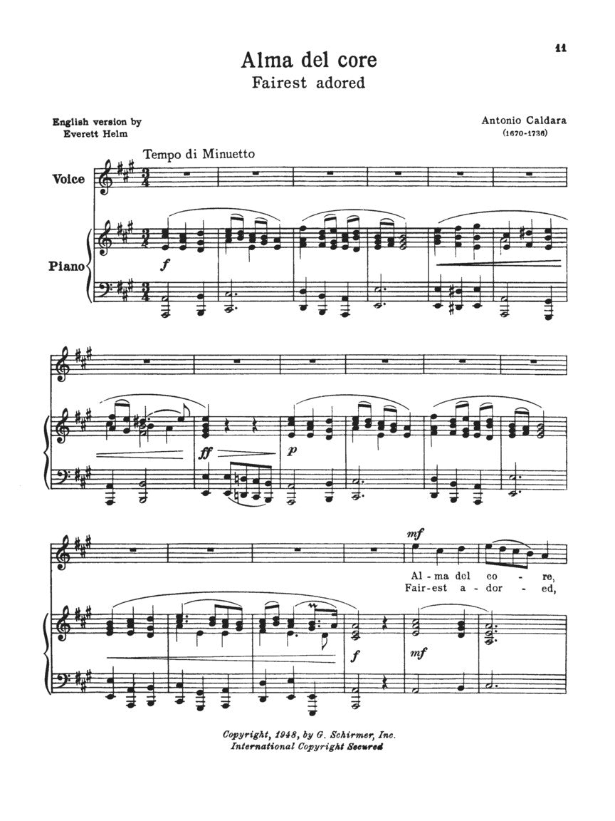 Twenty Four Italian Songs & Arias of the 17th & 18th Centuries Medium High Voice