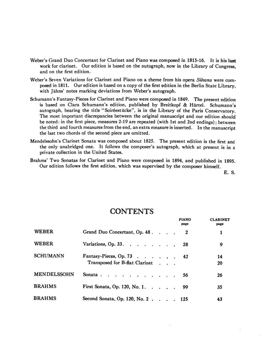 Masterworks for Clarinet and Piano