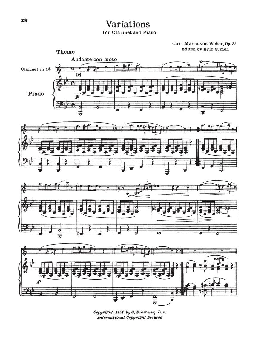 Masterworks for Clarinet and Piano