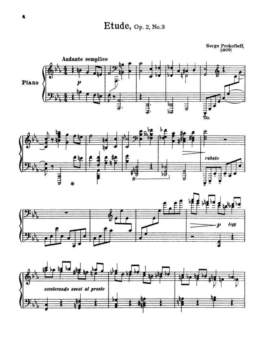 Prokofiev Selected Works Piano Solo