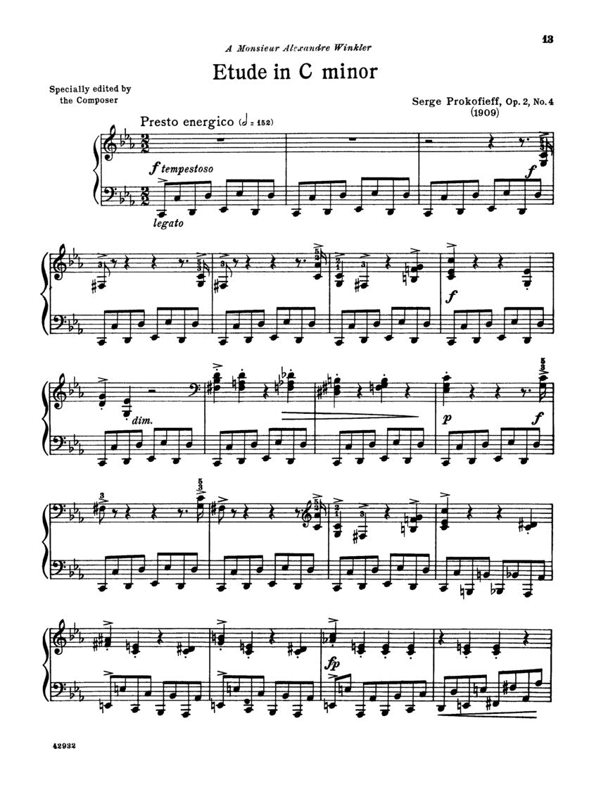 Prokofiev Selected Works Piano Solo