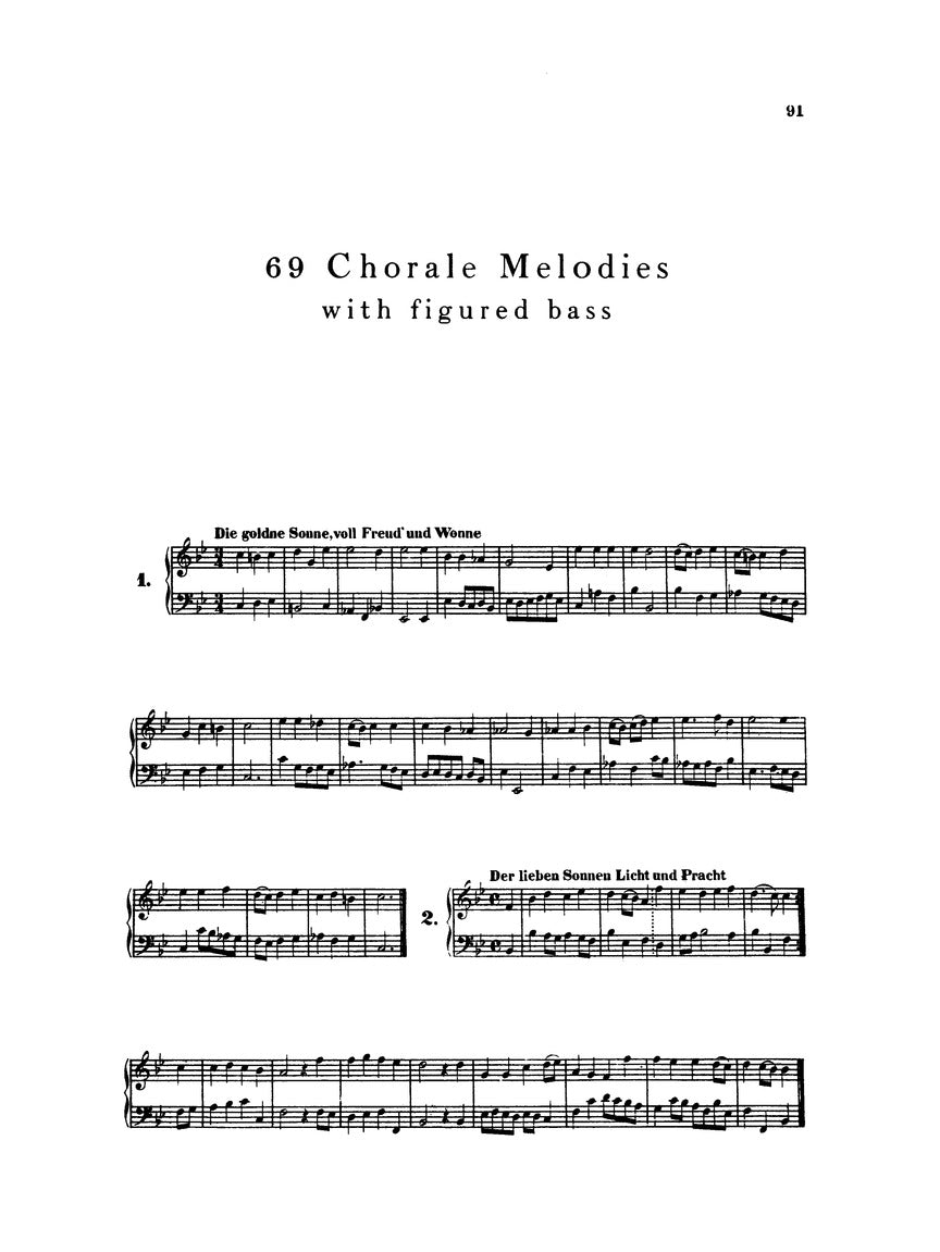 Bach 371 Harmonized Chorales and 69 Chorale Melodies W/Figured Bass