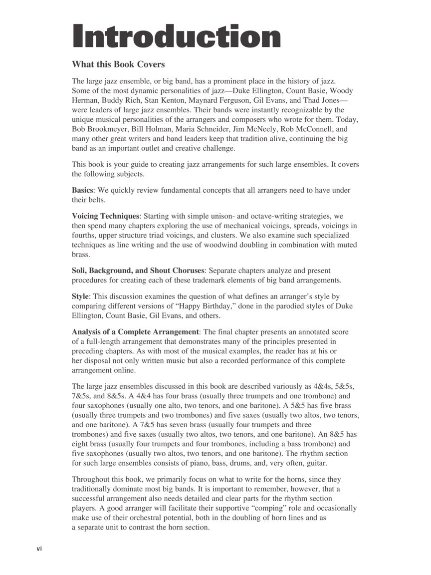 Arranging for Large Jazz Ensemble