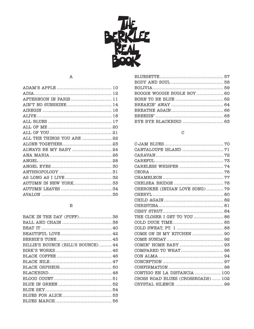 The Berklee Real Book C Instruments