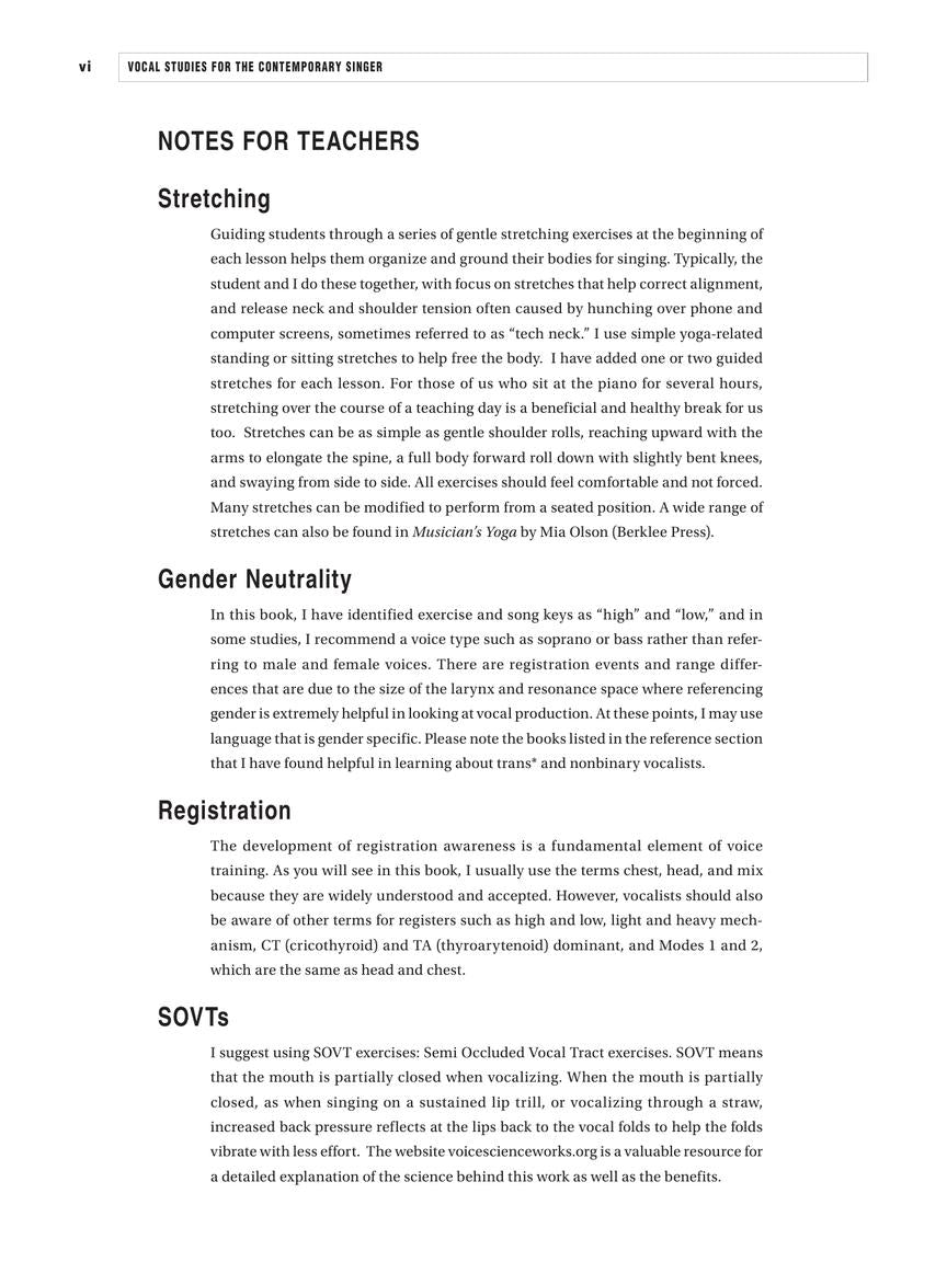 Vocal Studies for the Contemporary Singer