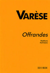 Varese Offrandes - Score