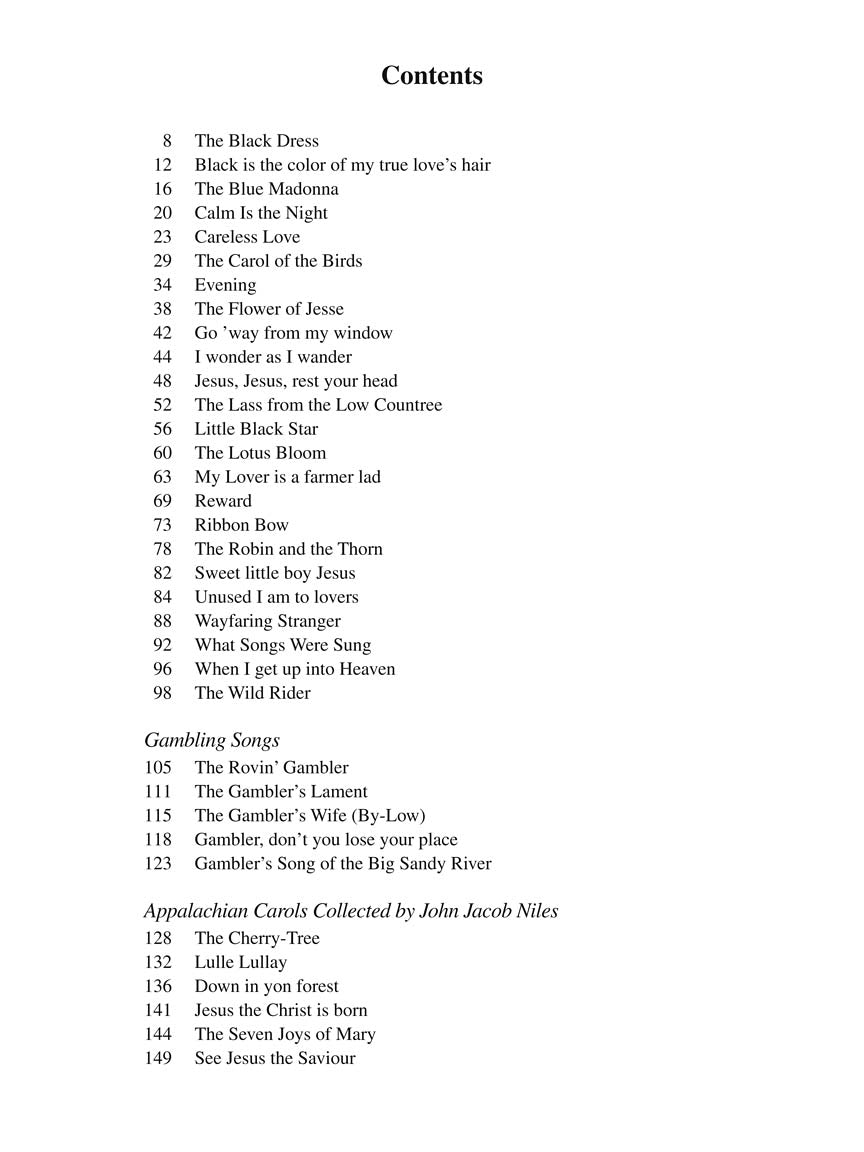 Niles, John Jacob - Songs of