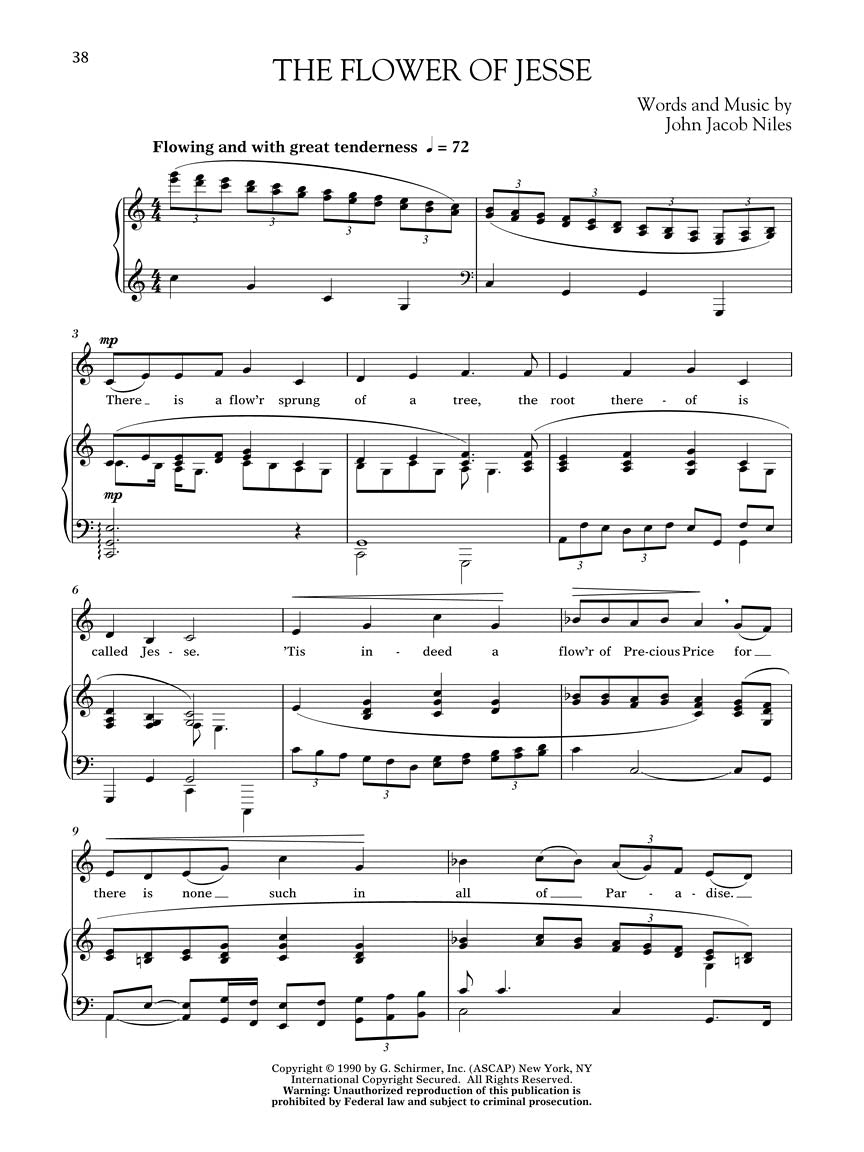 Niles Songs of John Jacob Low Voice