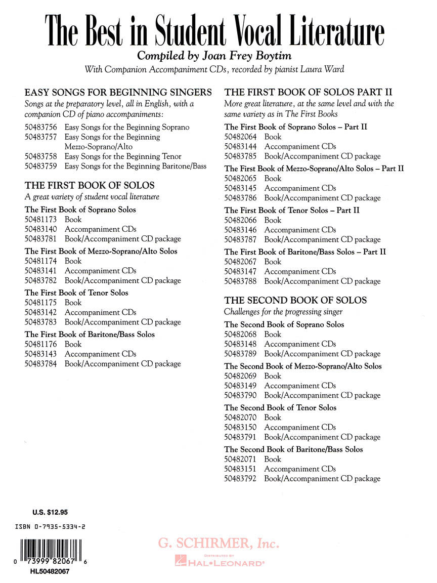 First Book of Baritone/Bass Solos, The - Part II
