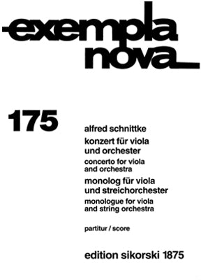 Schnittke Concerto for Viola and Orchestra & Monolog for Viola and String Orchestra