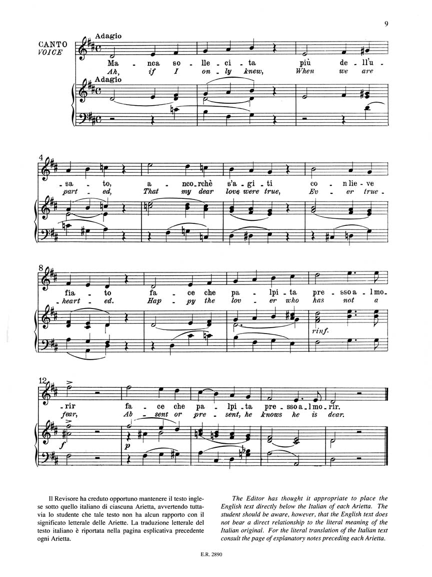 Vaccai Metodo Practico High Voice Soprano/Tenor – Book/CD