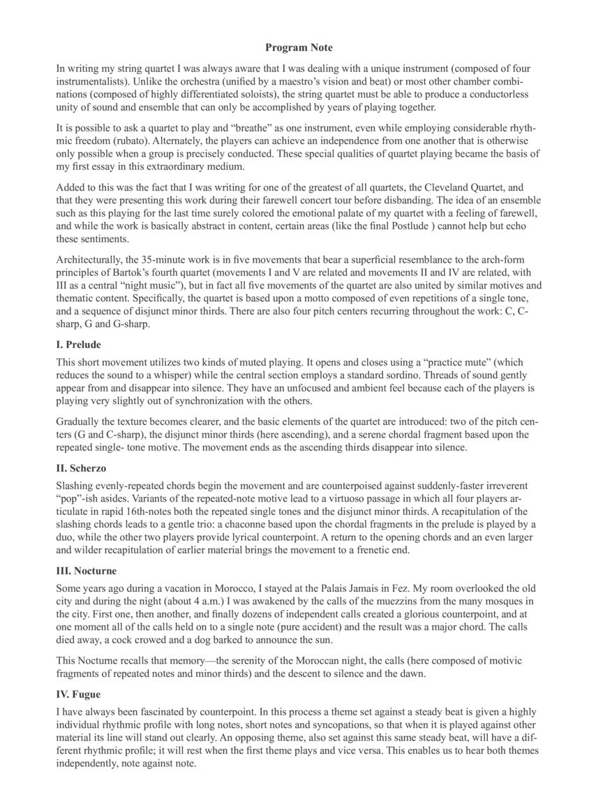 Corigliano String Quartet Full Score