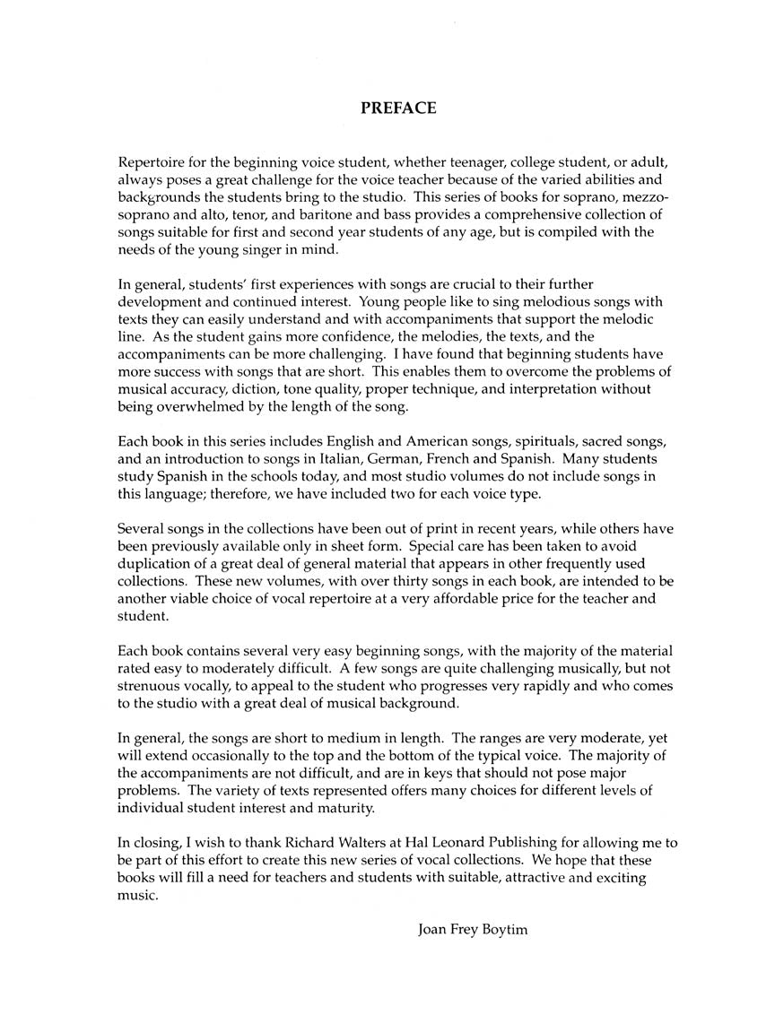 First Book of Soprano Solos, The