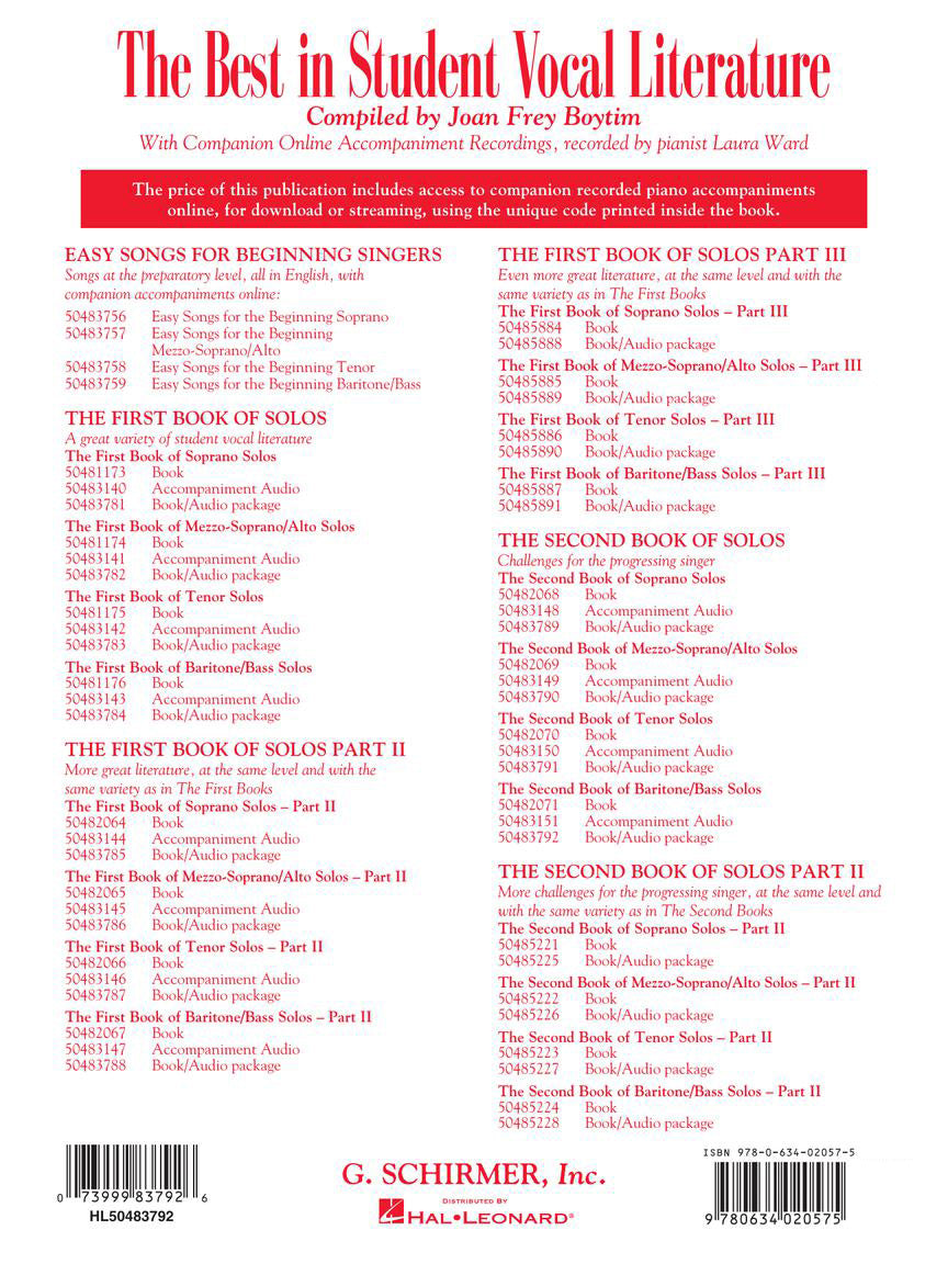 Second Book of Baritone/Bass Solos, The