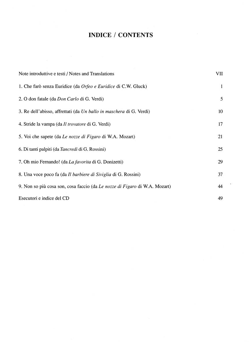 Cantolopera Collection - Arias for Mezzo-Soprano (Volume 1)