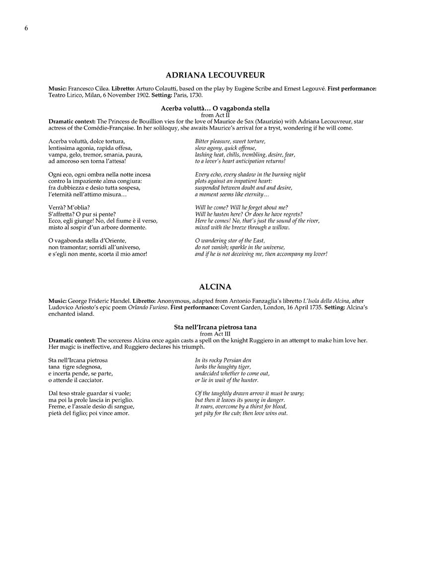 Anthology of Italian Opera Mezzo-Soprano