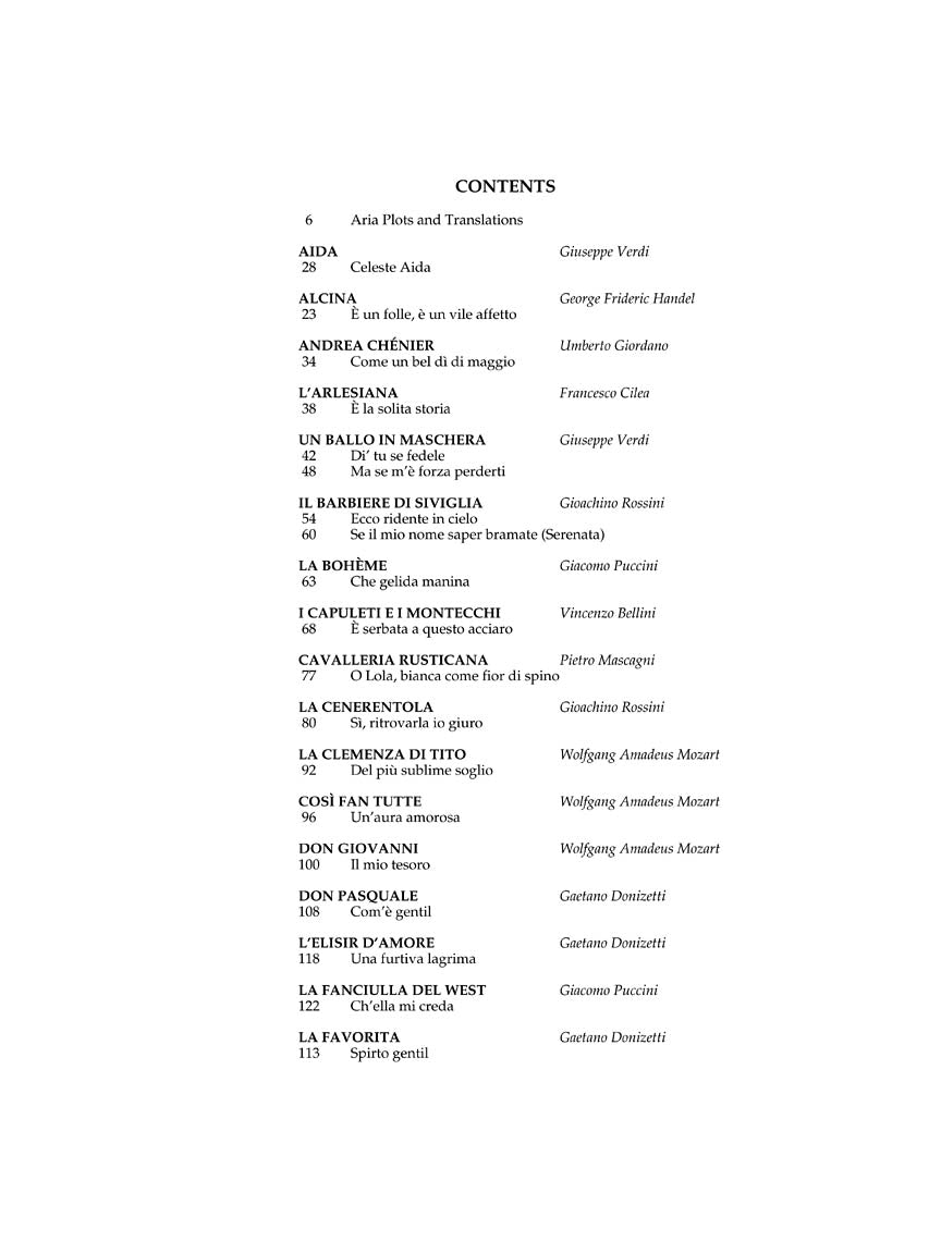 Anthology of Italian Opera Tenor