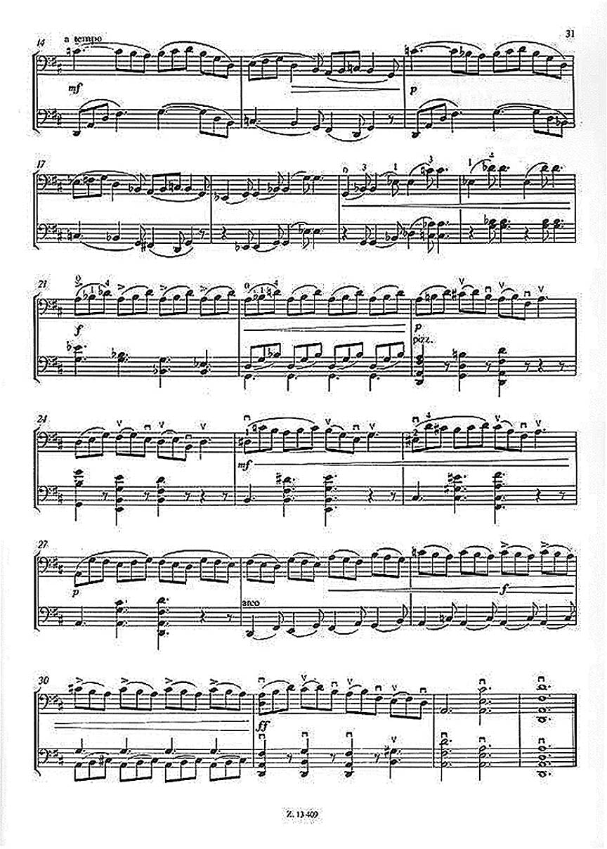 Popper Fifteen Easy Studies, Op. 76/I