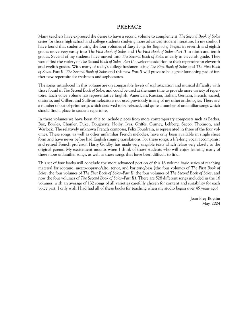 Second Book of Soprano Solos - Part II Book/Online Audio