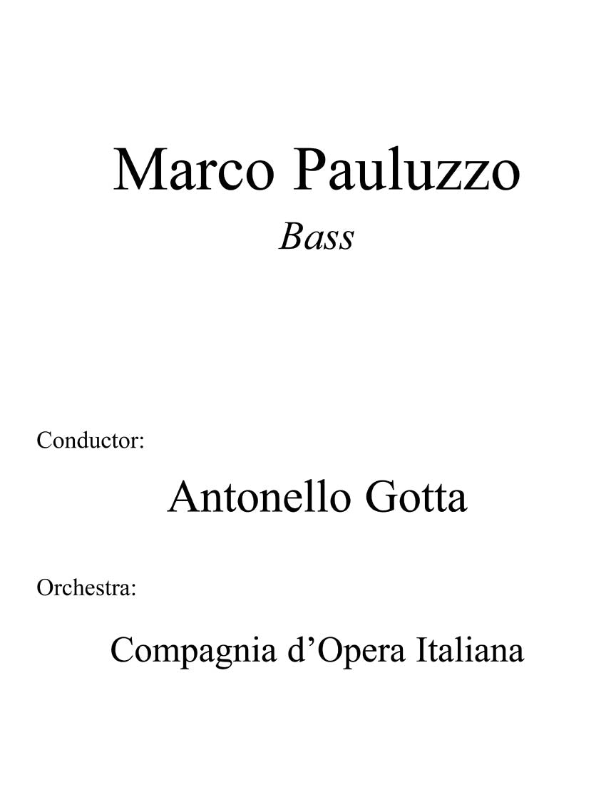 Cantolopera: Arias for Bass Volume 3