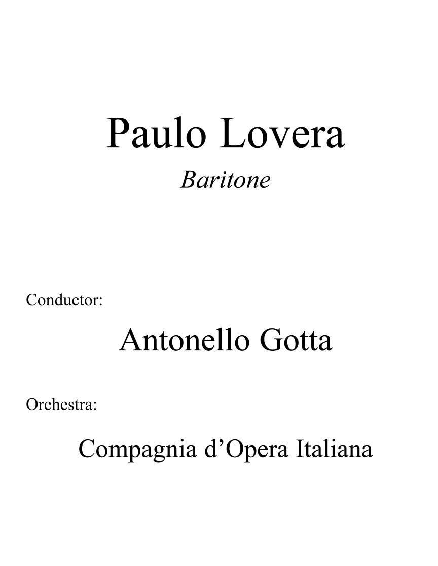 Cantolopera: Arias for Baritone Volume 4