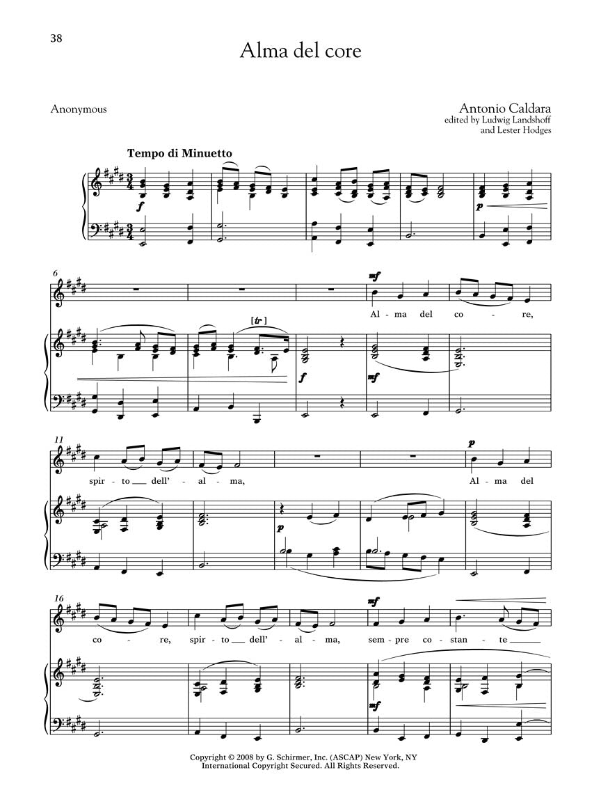 28 Italian Songs & Arias of the 17th & 18th Centuries Medium Low