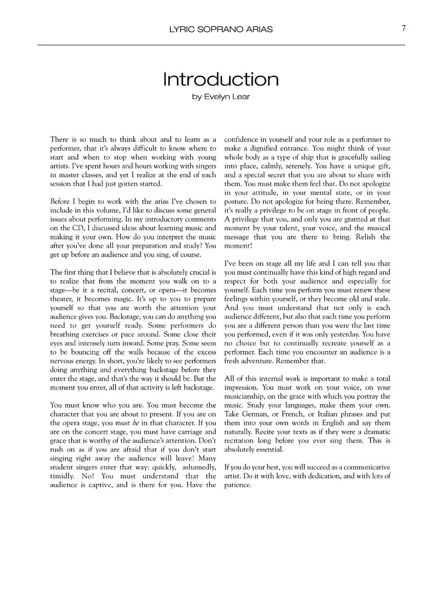 Lear, Evelyn - Lyric Soprano Arias: A Master Class