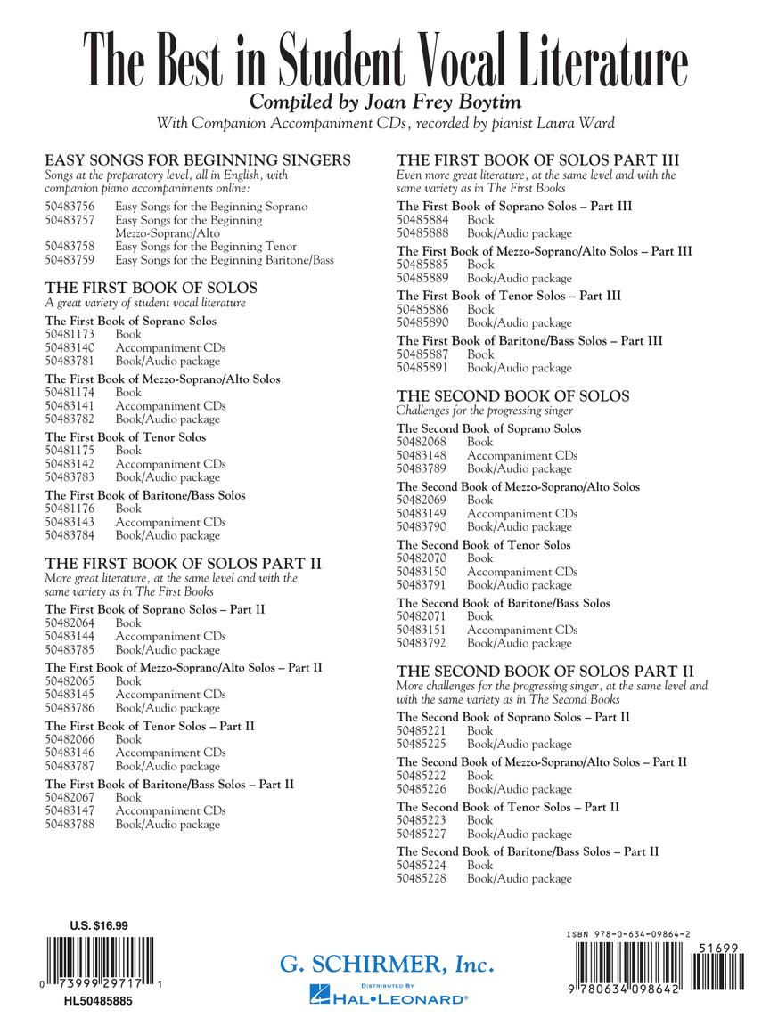 First Book of Mezzo-Soprano Solos - Part III