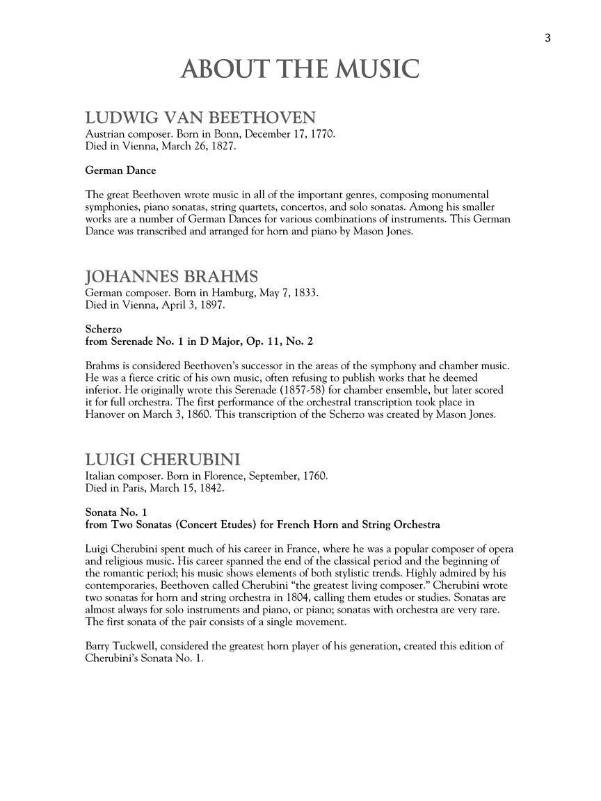 Horn Collection - Intermediate Level