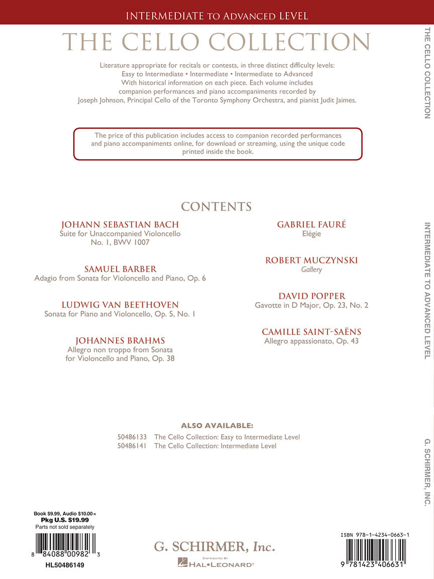 Cello Collection Intermediate to Advanced Level