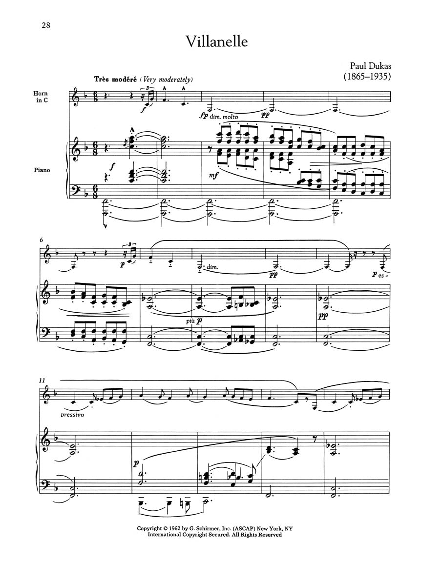 Horn Collection - Intermediate to Advanced Level